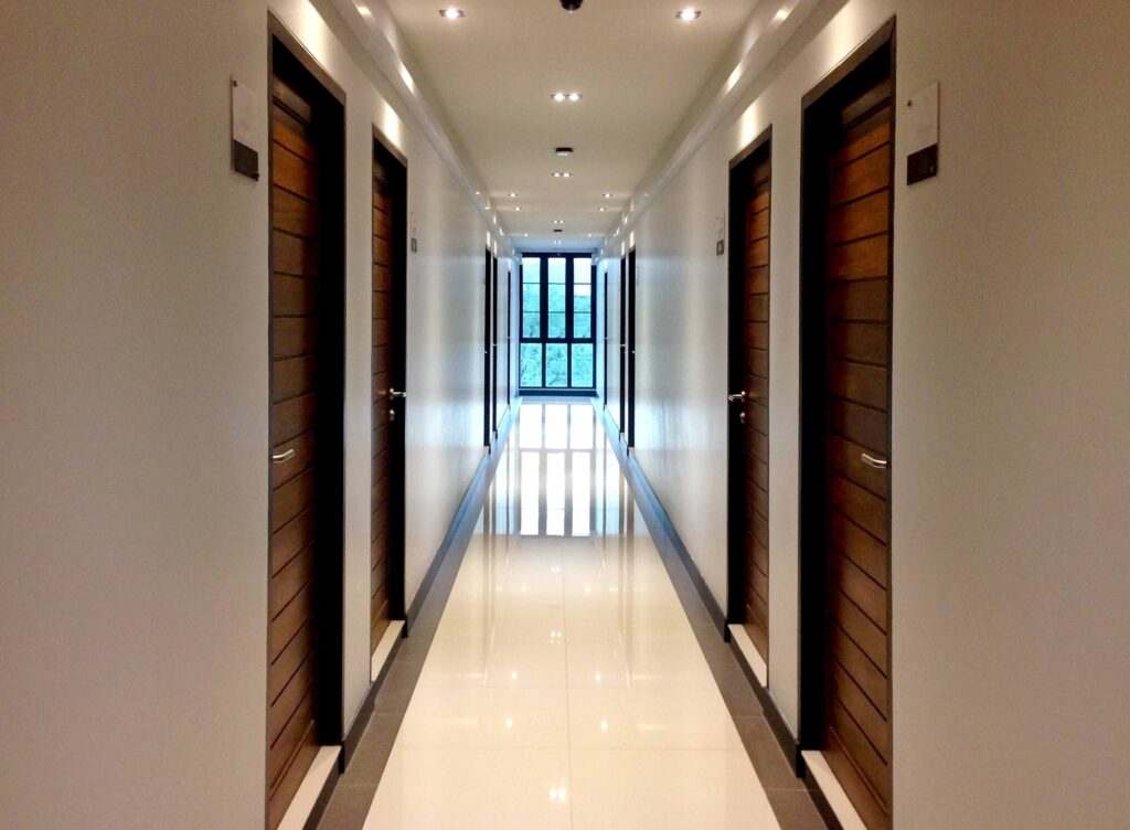 Communal area fire risk assessment in flats corridor